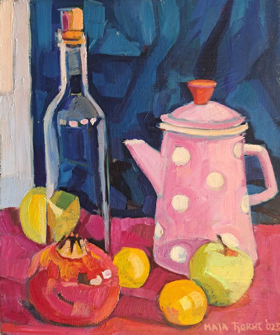 Still life with pomegranate