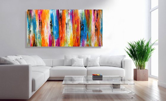 Those Lazy Days of Summer- LARGE, MODERN, ABSTRACT ART – EXPRESSIONS OF ENERGY AND LIGHT. READY TO HANG!