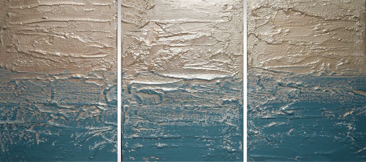 Geometric Abstract Painting By Stuart Wright, 48 X 20", Sublime Silver 2, Original Artwork