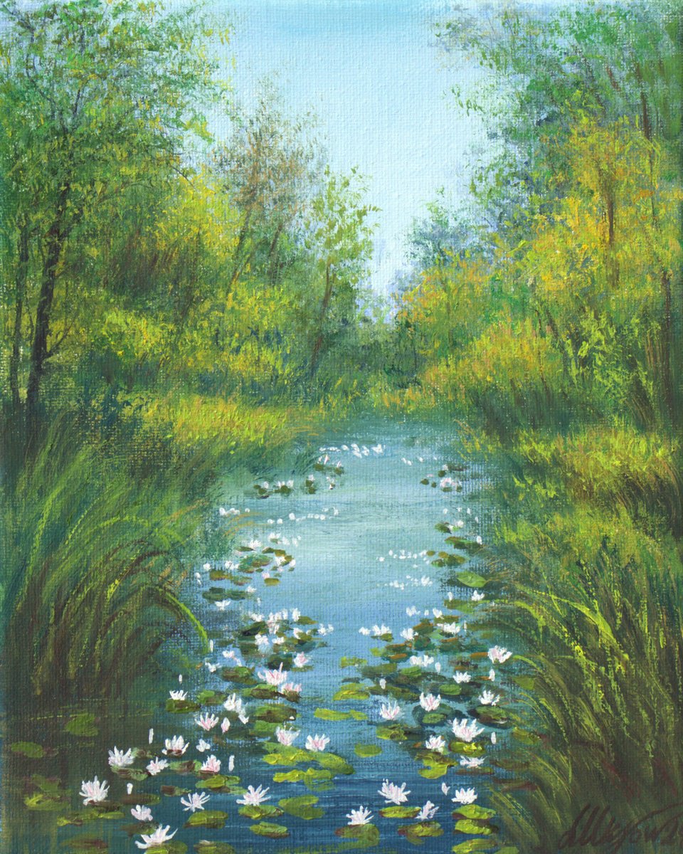 Water lily pond by Ludmilla Ukrow