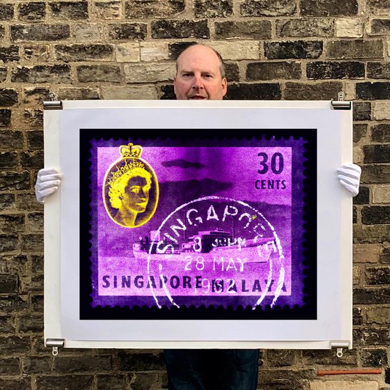 Singapore Vinyl Collection '30 cents QEII Oil Tanker (Purple)'