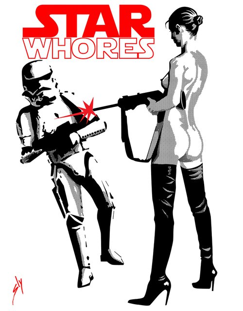 Star whores  (A1 print). by Juan Sly