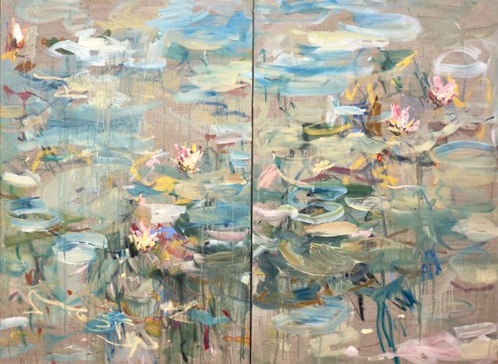 Nymphéas. Diptych.