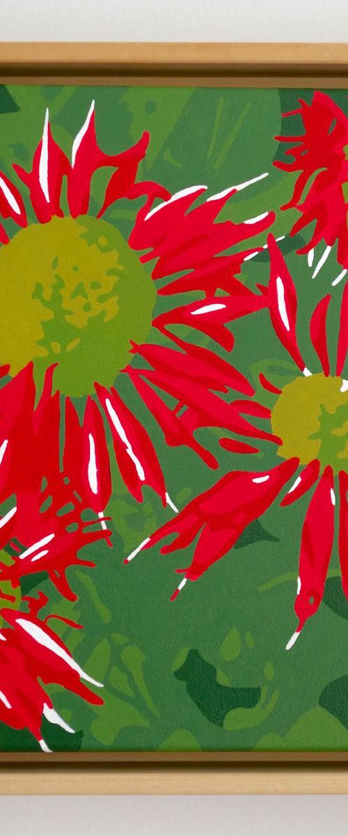 Red Bee Balm by Susan Porter