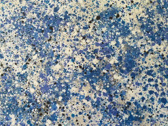 Abstract J. Pollock style acrylic by M.Y.