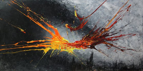 Fires Over Gotham (Spirits Of Skies 128167) (160 x 80 cm) XXXL (64 x 32 inches)