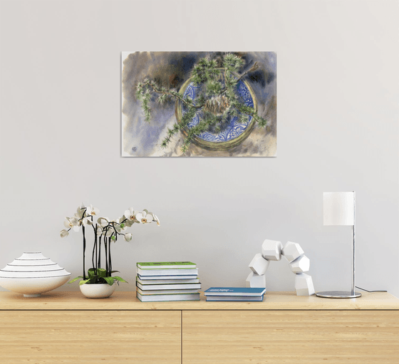 Still life with a cedar