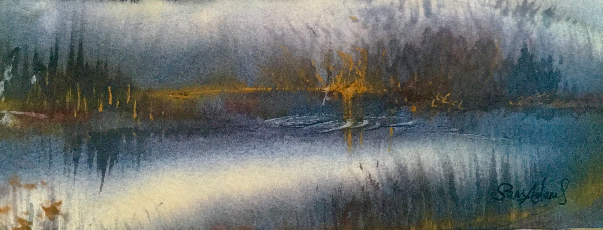 Pond of light by Samantha Adams professional watercolorist