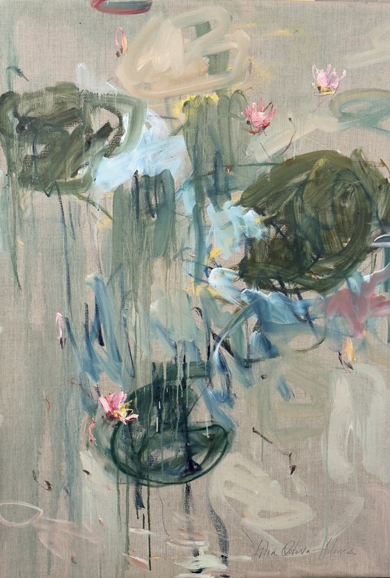 Lily pond. An early morning