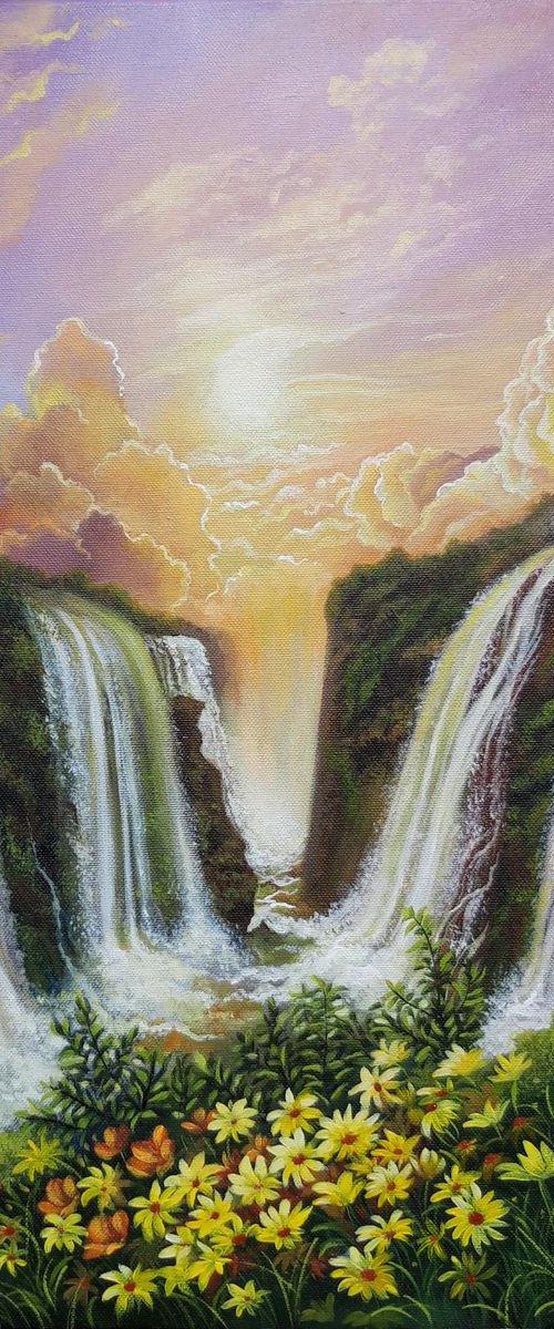 Among the waterfalls by Anna Steshenko