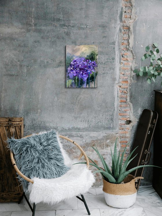 Hydrangea Study — Purple Bloom