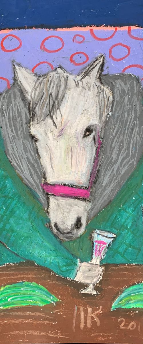 Drinking horse #3 by Pavel Kuragin