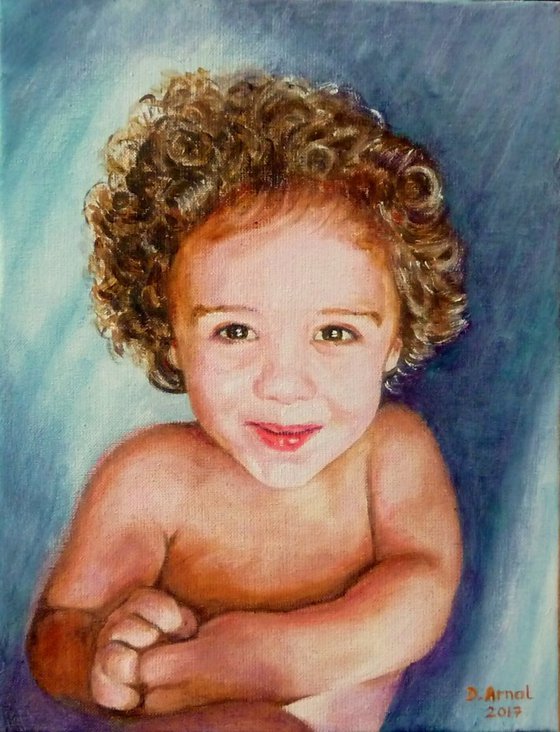 Portrait of a child with shining eyes