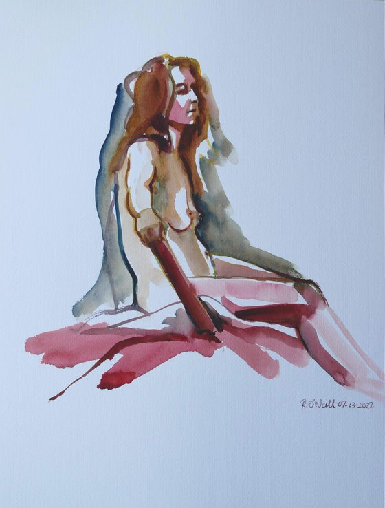 Seated female nude