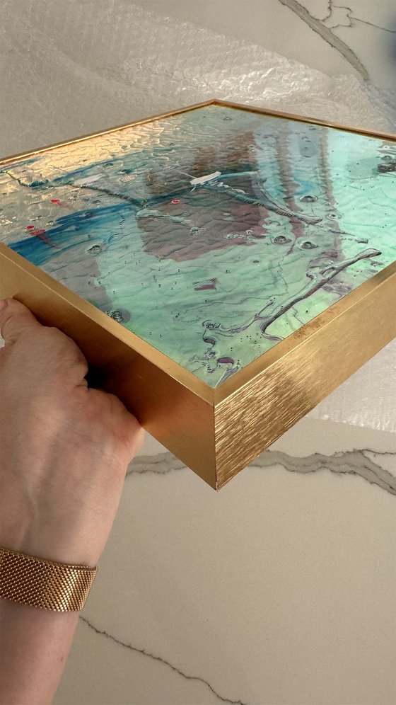 St Tropez Boats Artwork   Anchored FRAMED