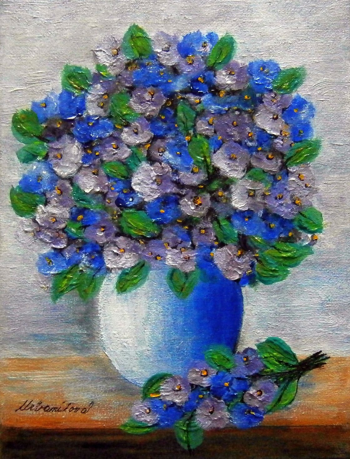Blue Plant Arch Painting – Emilia Art Stuff