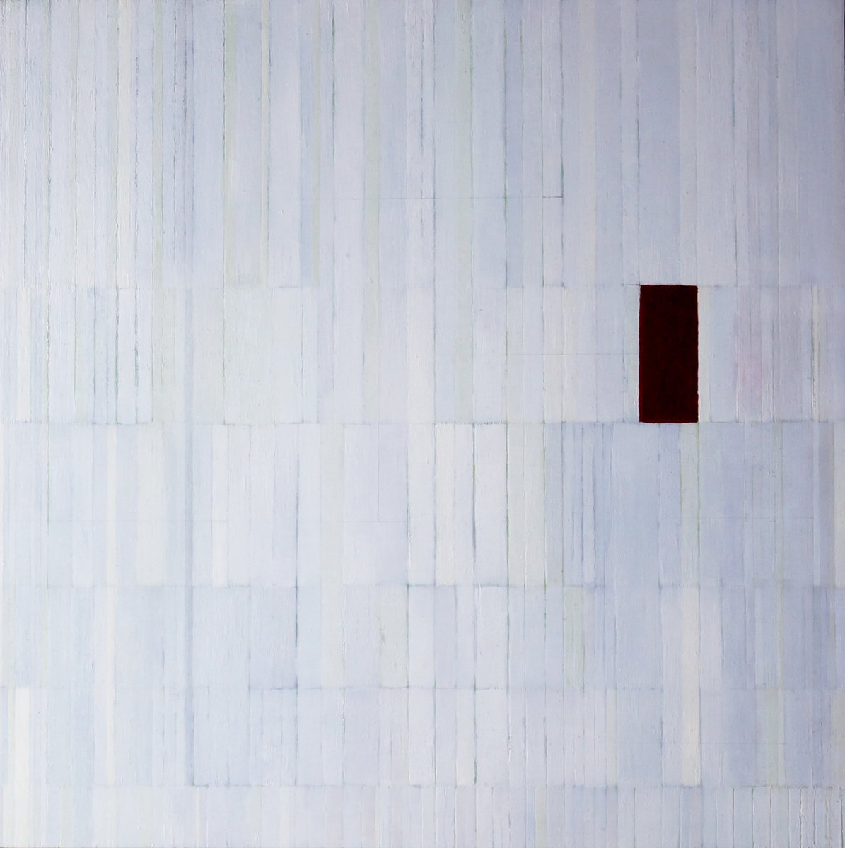 Geometric Abstract Oil Painting By Anna Jannack, 12 X 12, Biblioteca Iv, Original Artwork