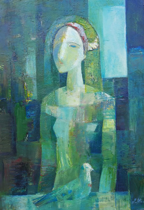 Loyalty 50x70cm ,oil/canvas, abstract portrait