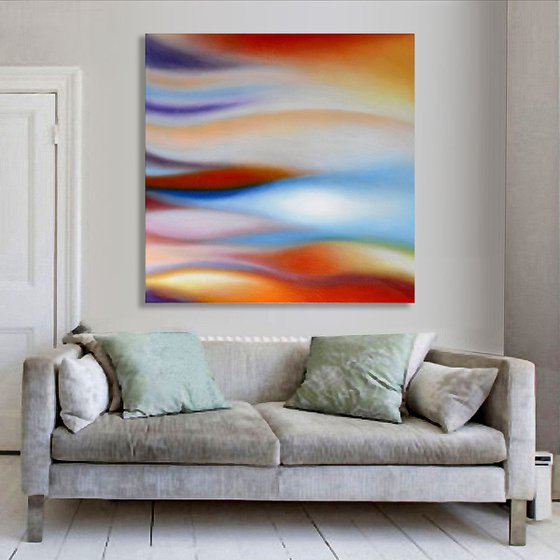 Large Abstract Oil Painting 100×100 - 01