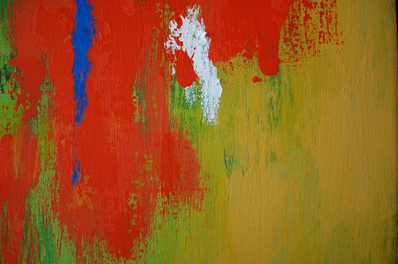 "ABSTRACT #069". Large Abstract Painting. Triptych.