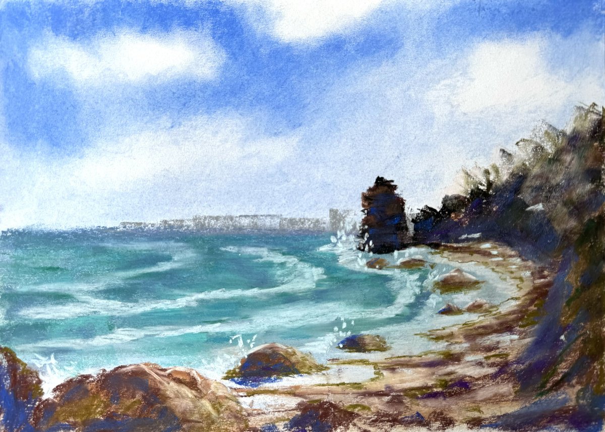 Impressionistic Pastel Drawing , Soft Pastel Plein Air Etude By Yuliia Sharapova, 20 X 16, Artwork For Sale On Artfinder