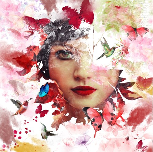 Miss Butterfly Nr. 2- Digital Art - Photography - Portrait - Manipulated by Carmelita Iezzi