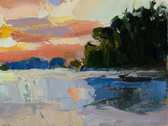 Marshmallow Sky Painting