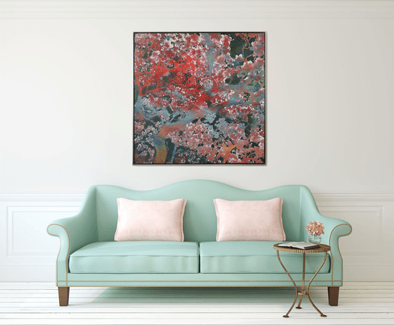 Green & Coral Magnolia