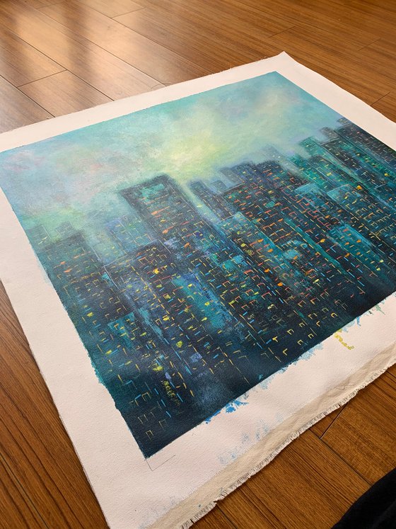 Urban Jungle - II ! Cityscape painting