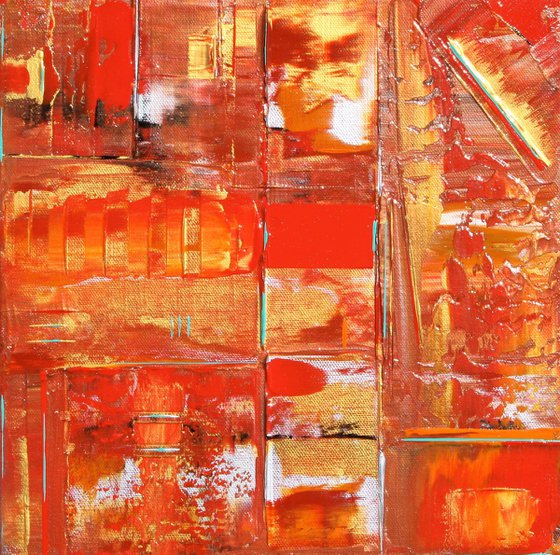 Little Primitive Red Abstract Expression