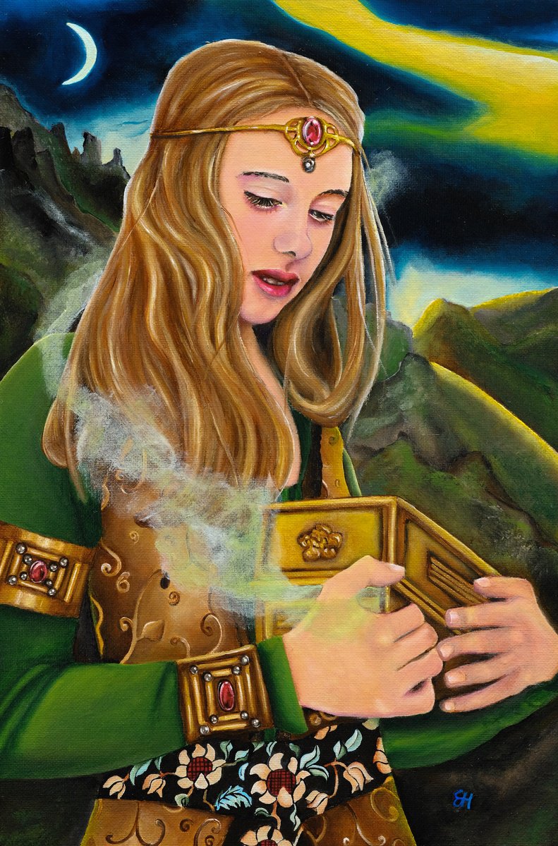 Surrealistic Portrait Acrylic Painting By Saskia Huitema, 10 X 14", Mmxx, Original Artwork