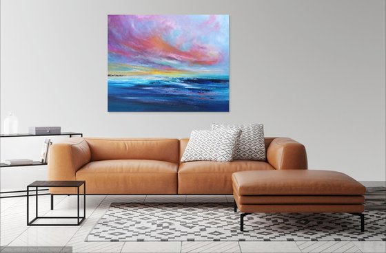 "You Are The Reason" - Cornish Seascape, Art, Skyscape