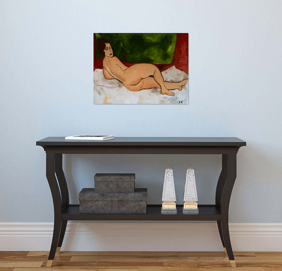 Nude #3 inspired by Amedeo Modigliani artworks