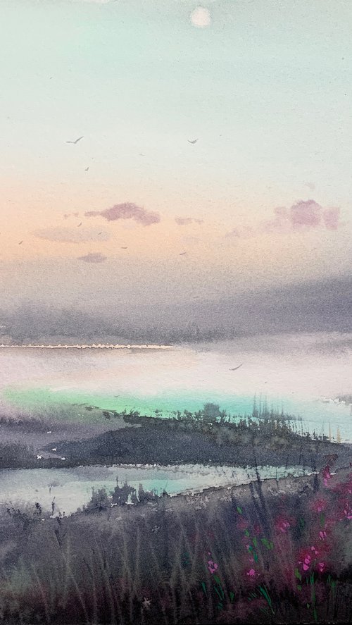 Fog over the river by Eugenia Gorbacheva