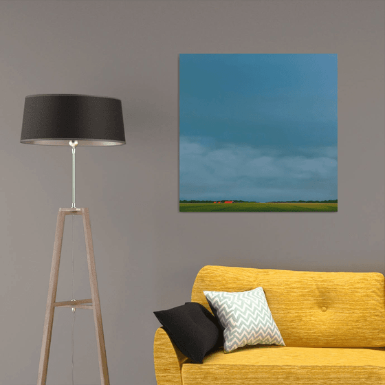 Red roofs, green fields