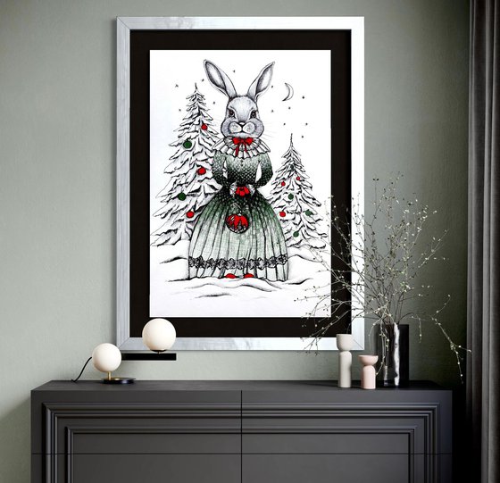 CHRISTMAS LADY BUNNY