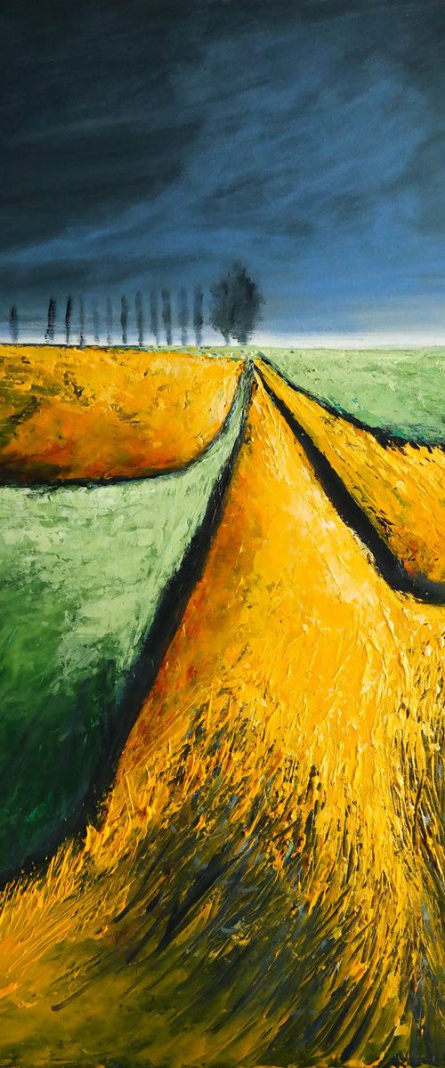 The Grains  and the storm - Fields and Colors Series by Danijela Dan