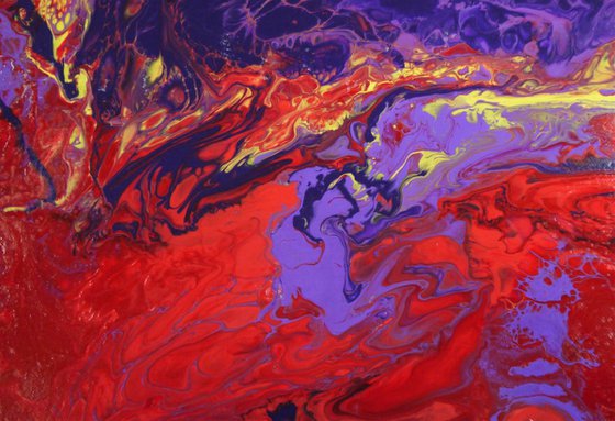 Abstract Free Flow Acrylic Pouring Medium - Into The Flame