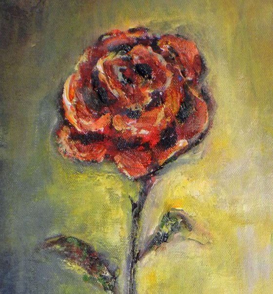 Rose and Vase 24x14