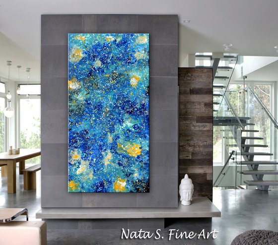 Blue Abstract - Large Abstract Painting