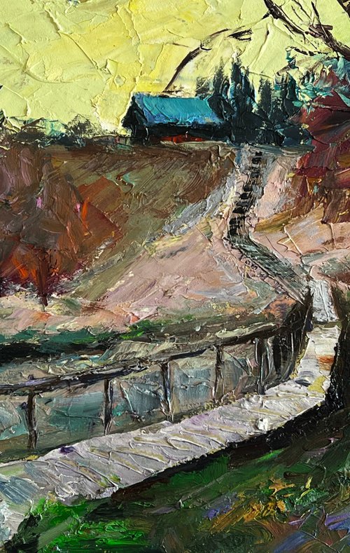 Village Bridge by Boris Serdyuk