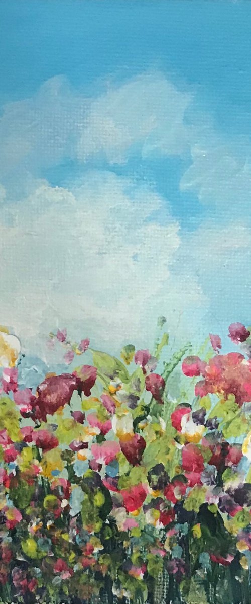 Flowering beneath the sky by Emma Sian Pritchard