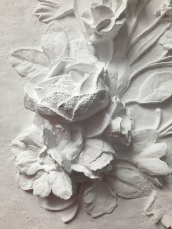 sculptural wall art "Elegant bouquet"