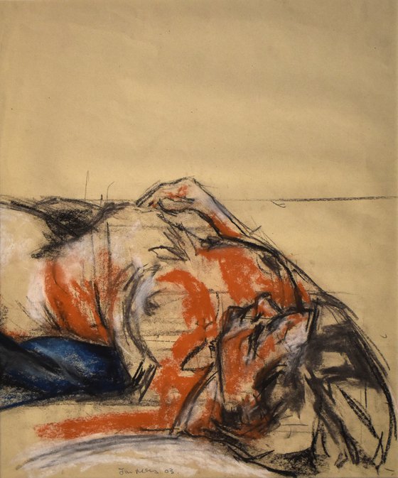 Study of a female Nude - Life Drawing No 460