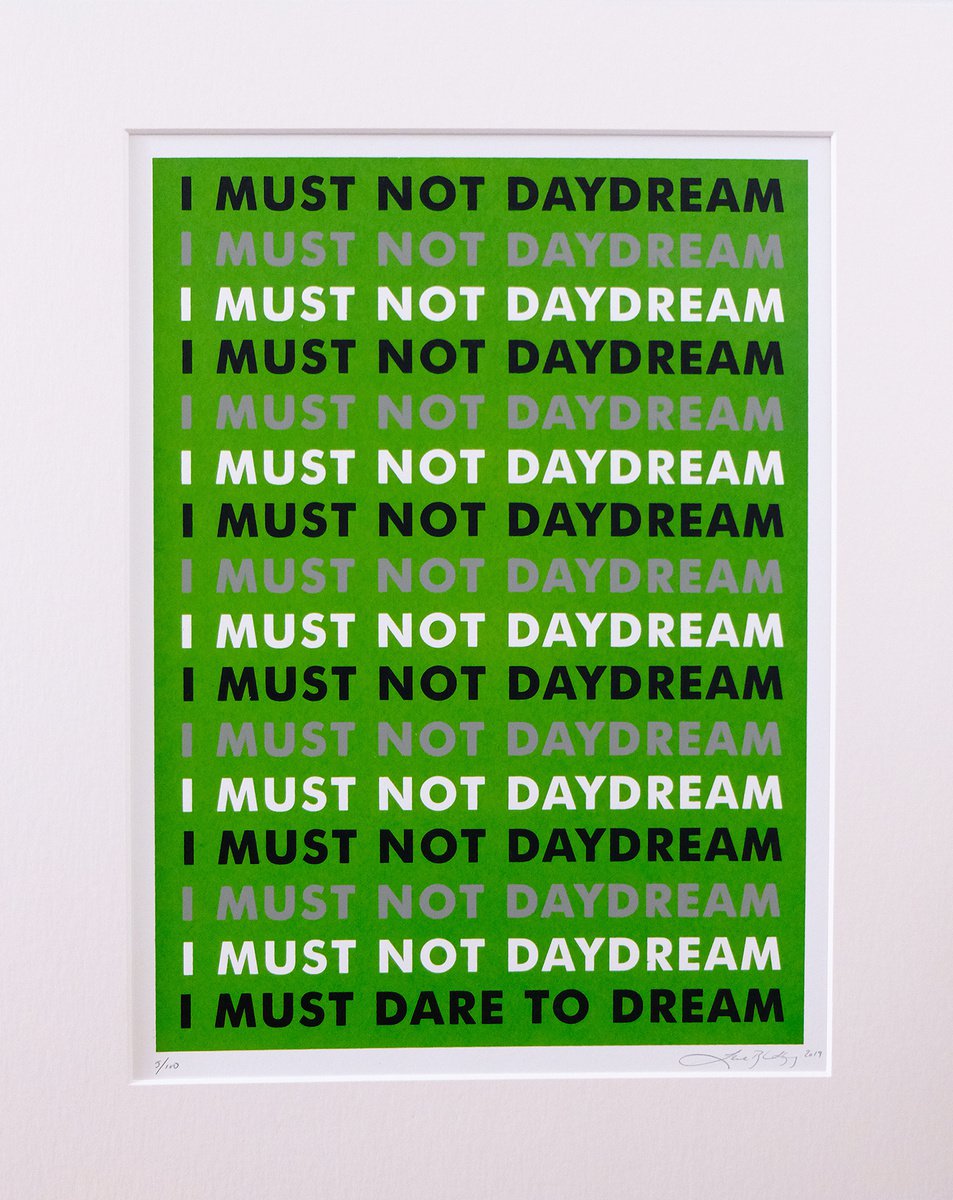 Abstract Screenprint By Lene Bladbjerg, 16 X 20", I Must Dare To Dream, Original Artwork