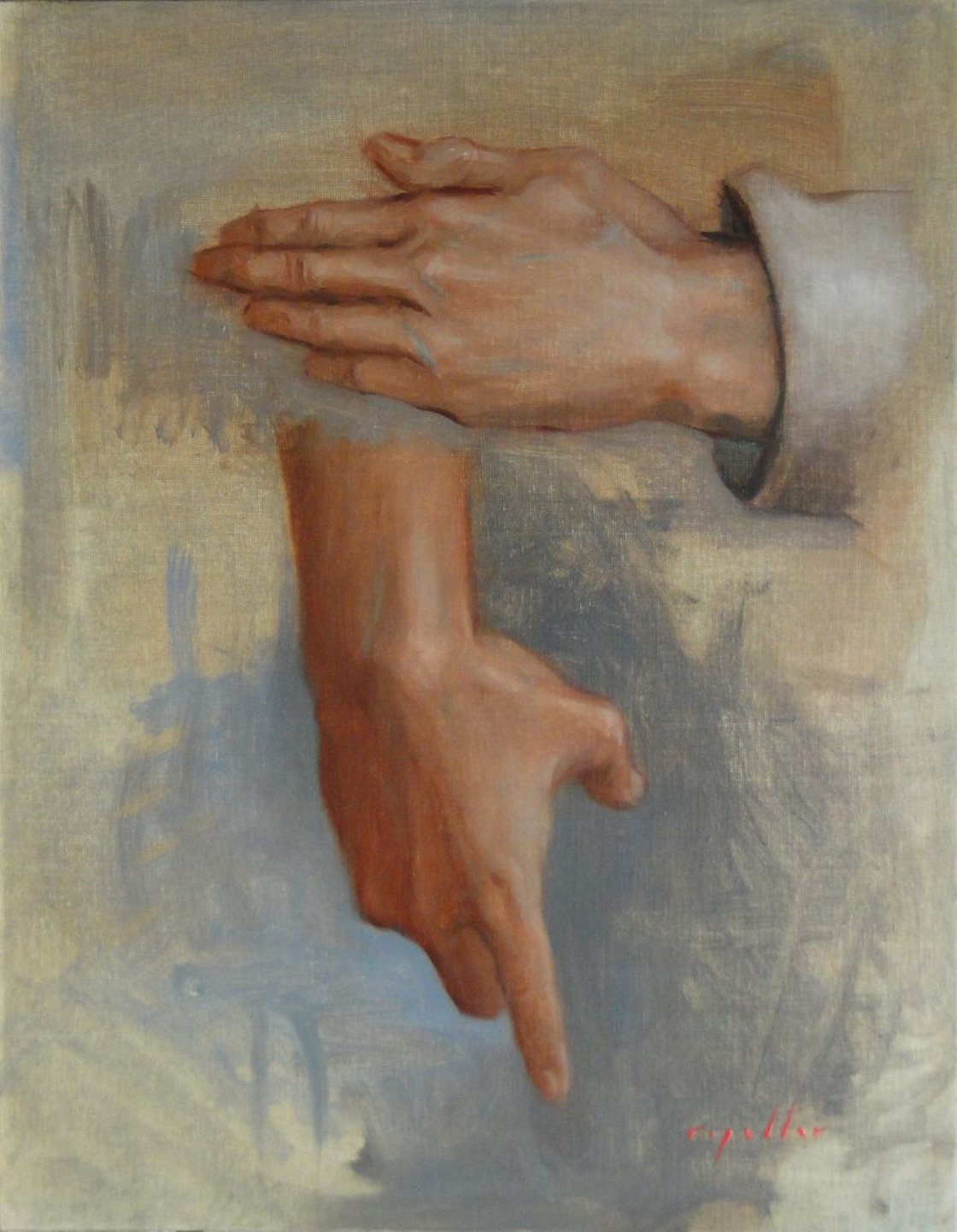 hand study painting