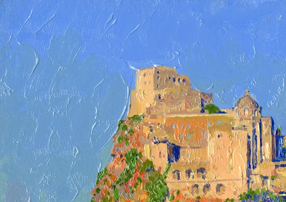 Aragonese Castle at sunset