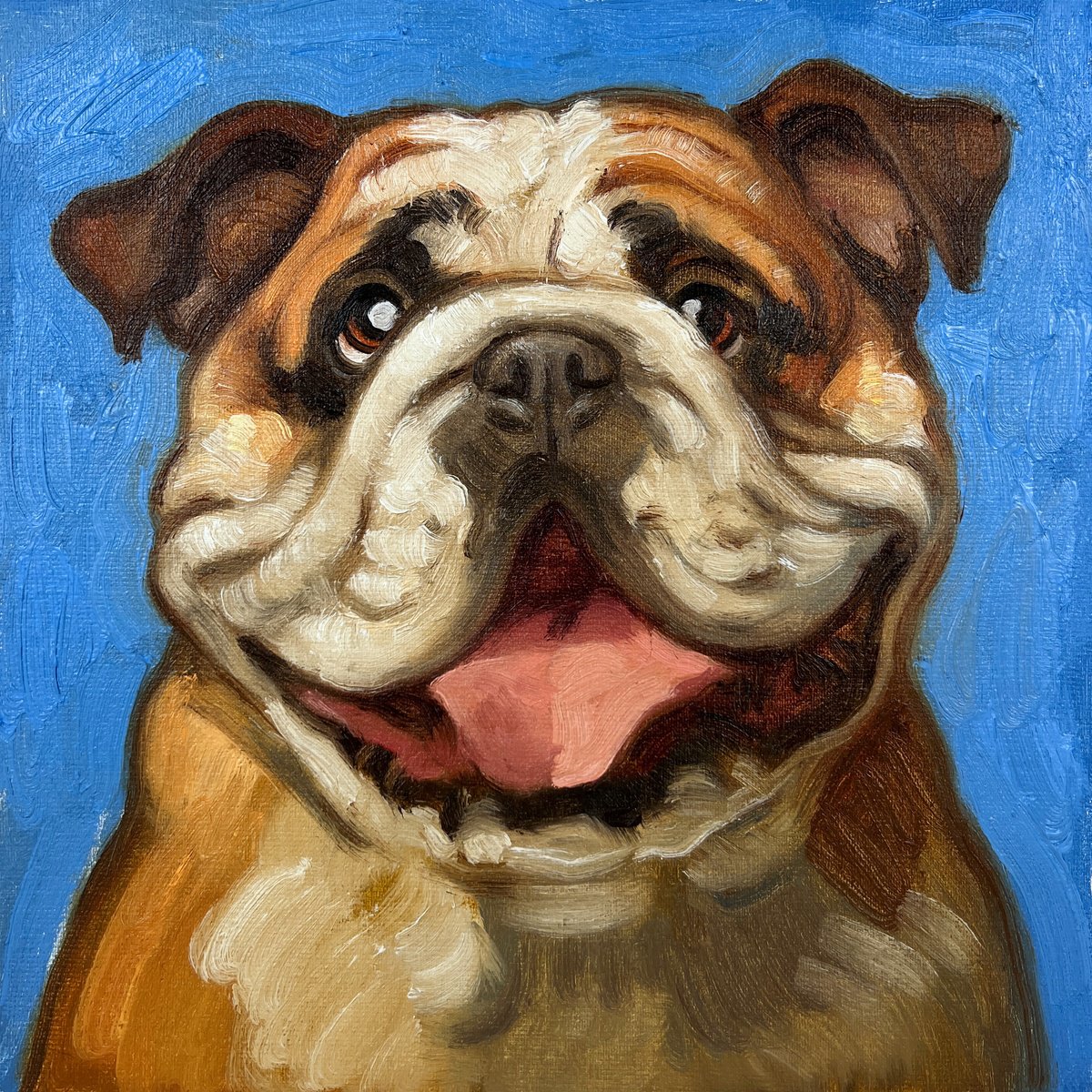 English Bulldog by Elina Arbidane