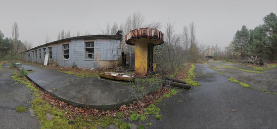 #58. Pripyat. Behind bus station 1 - XL size