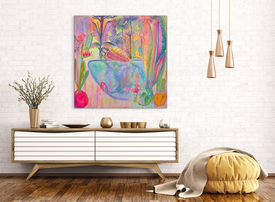 ‘Iridescent Skies = Languid Poolside’